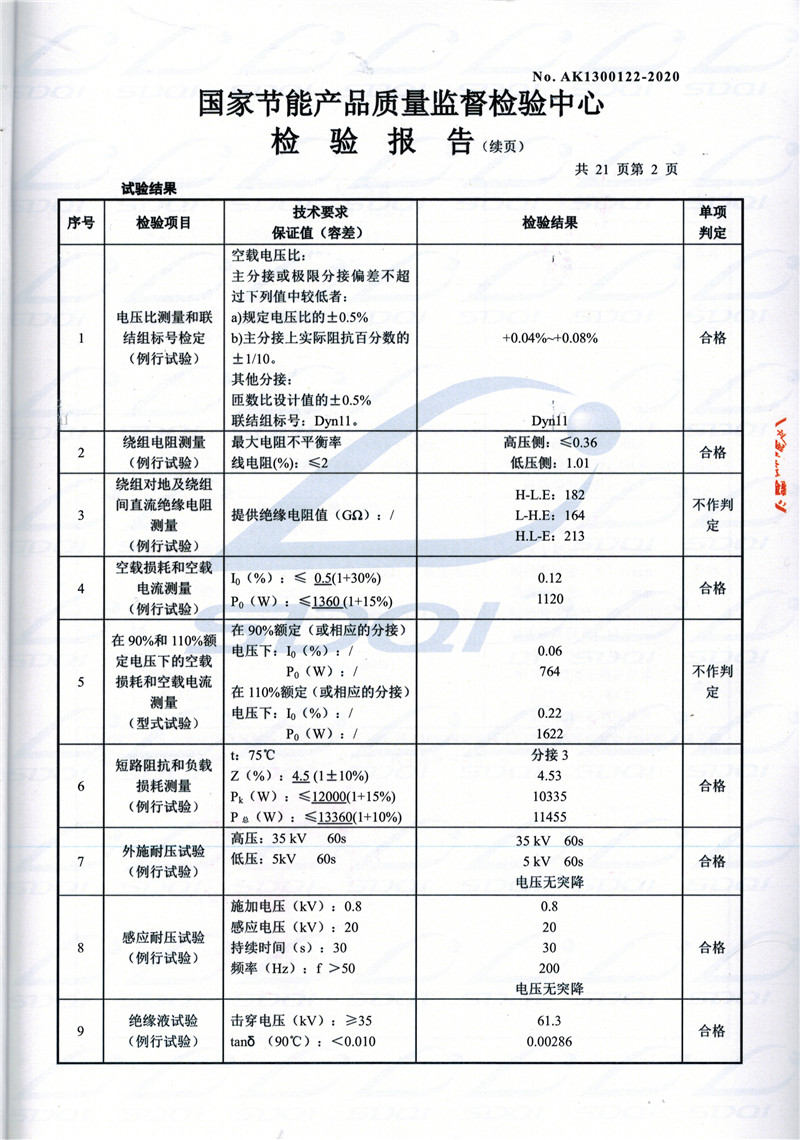 高低压试验报告-S11-1250锦屏锦屏锦屏油浸式变压器-2.jpg